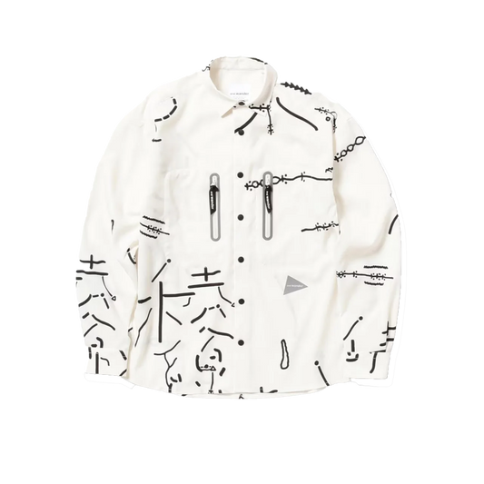and wander Daijiro OHARA map key print shirt