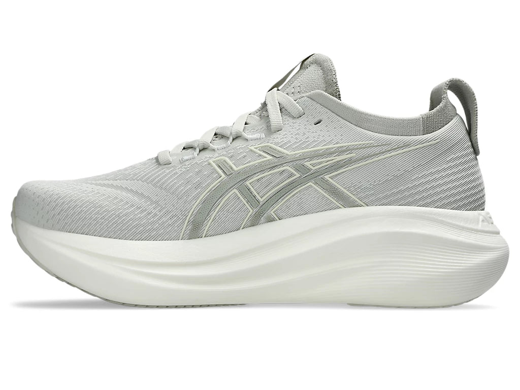 Women's Gel-Nimbus 27 Lake Grey White Sage Side view