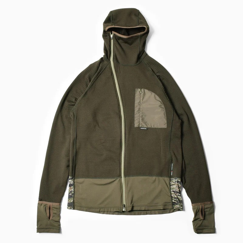 MMA_SAYAMA works POLARTEC Power Grid Hoodie (Olive)