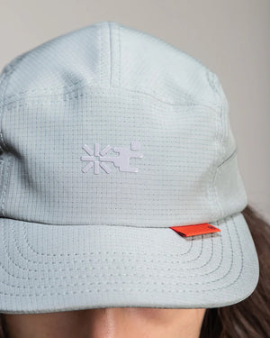 Hermanos Koumori x New Era Camper hat grey on model front detail view