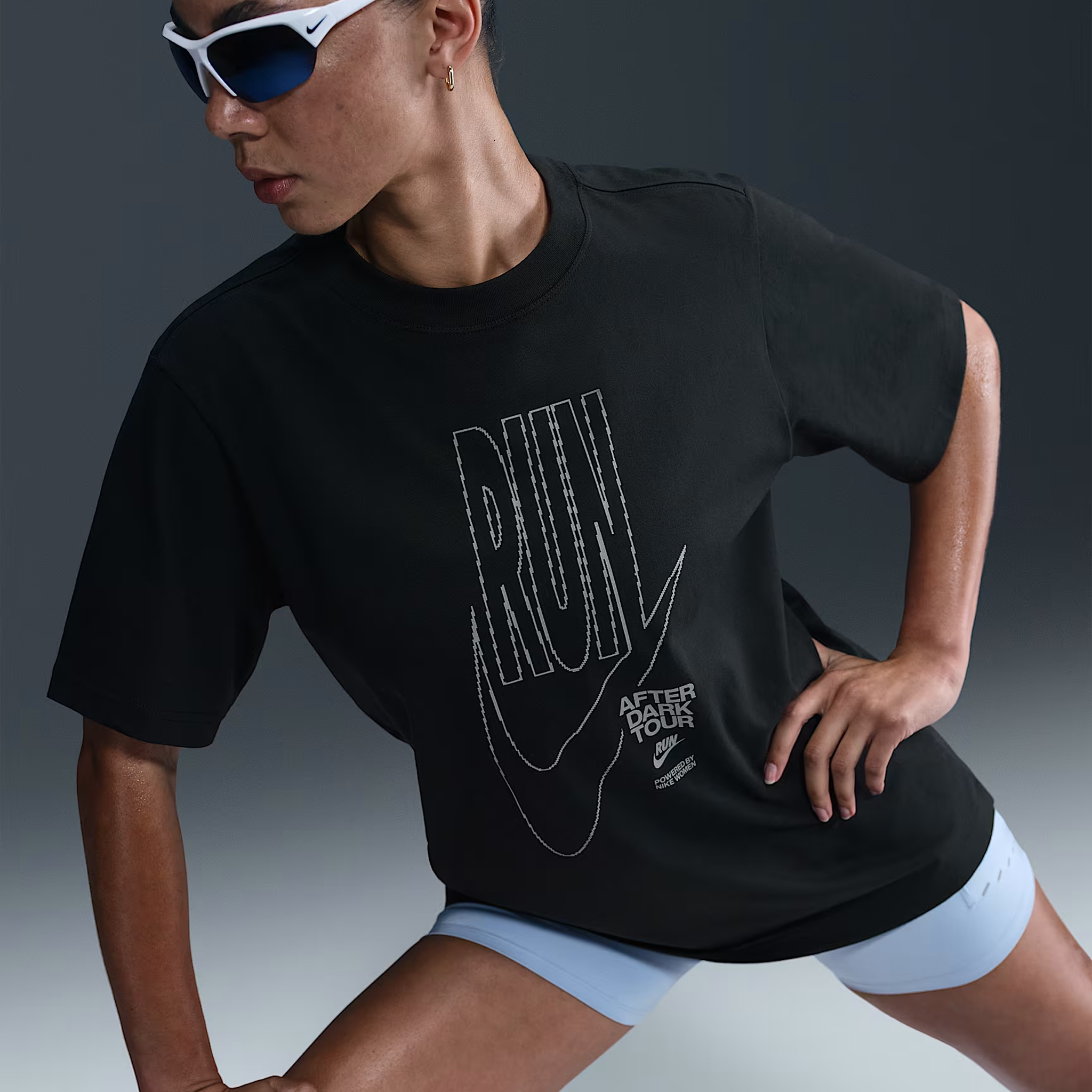 Nike After Dark Tour Women's Oversized Short-Sleeve Graphic T-Shirt