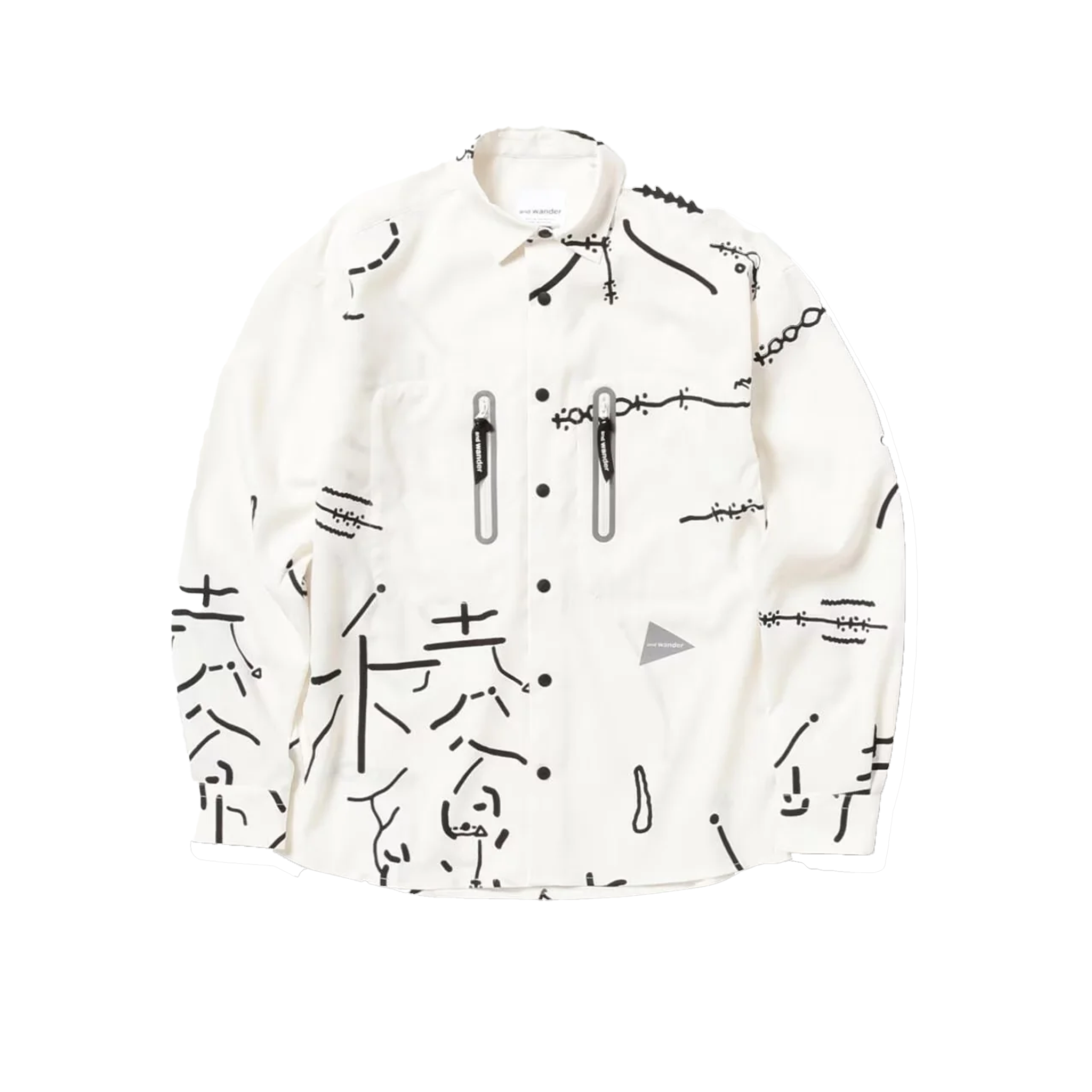and wander Daijiro OHARA map key print shirt