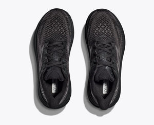 Hoka clifton black top view