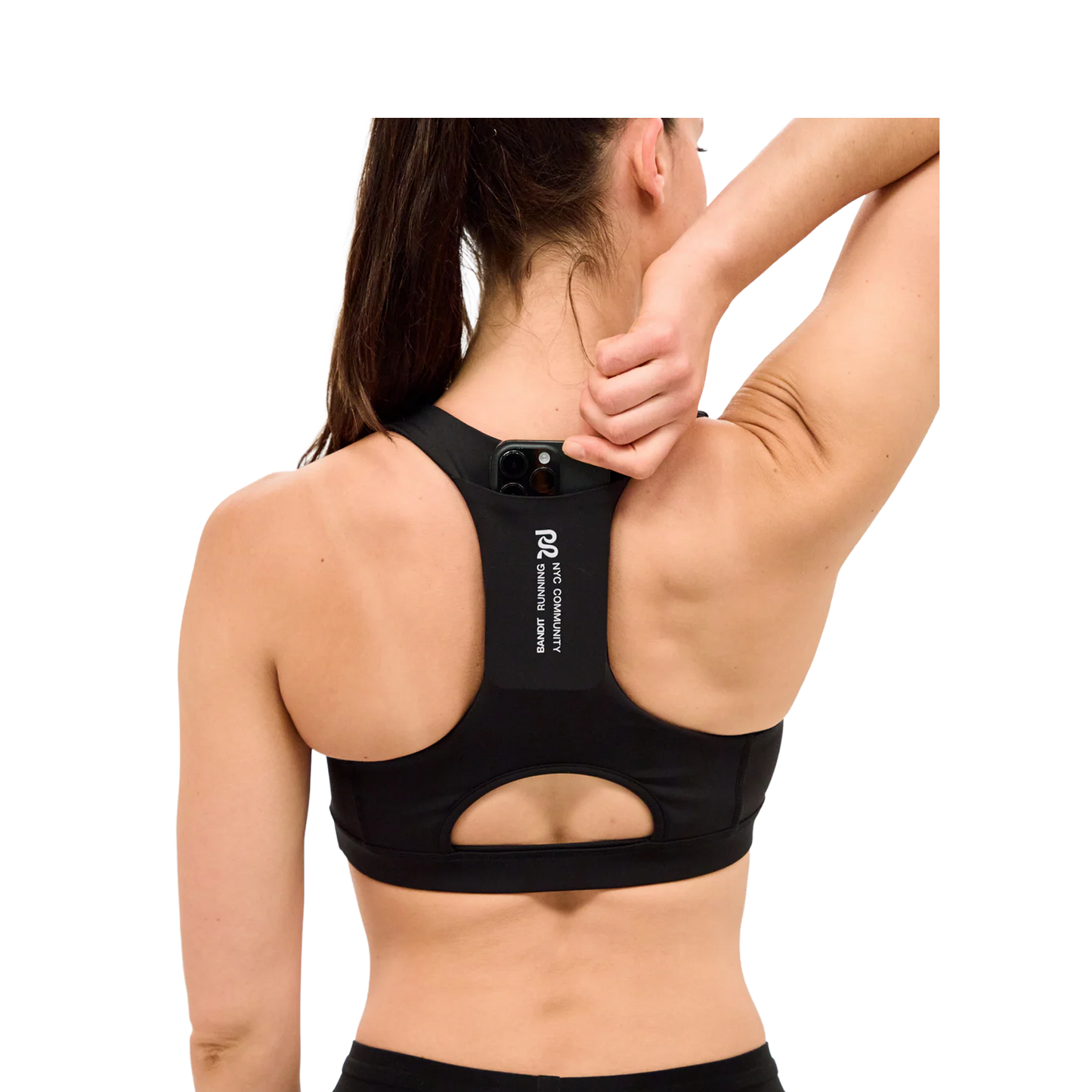 Stamina™ Scoop Neck Run Bra - Black